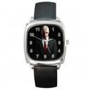 Hitman Agent 47 - Silver Tone Square Metal Watch