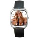 Keeley Hazel - Silver Tone Square Metal Watch
