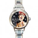Pink AKA Alecia Moore Signature - Round Italian Charm Watch
