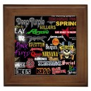 Rock Bands Collage - Framed Tile