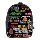 Rock Bands Collage - School Bag (Large)