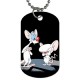 Pinky And The Brain - Double Sided Dog Tag Necklace