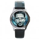 Gerard Butler - Silver Tone Round Metal Watch