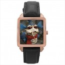 Labyrinth Worm - Square Unisex Rose Gold Tone Watch