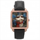 Labyrinth Worm - Square Unisex Rose Gold Tone Watch