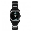 The Grudge - Mens Black Stainless Steel Barrel Style Watch