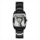 John Wayne - Mens Black Stainless Steel Barrel Style Watch