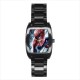 Spiderman - Mens Black Stainless Steel Barrel Style Watch