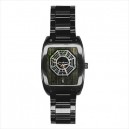 Lost Dharma - Mens Black Stainless Steel Barrel Style Watch