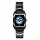 The Jam - Mens Black Stainless Steel Barrel Style Watch