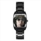 The Beatles John Lennon - Mens Black Stainless Steel Barrel Style Watch