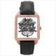 Queen - Square Unisex Rose Gold Tone Watch
