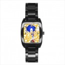 Sonic The Hedgehog - Mens Black Stainless Steel Barrel Style Watch