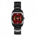 True Blood - Mens Black Stainless Steel Barrel Style Watch