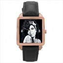 Amy Winehouse - Square Unisex Rose Gold Tone Watch