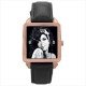 Amy Winehouse - Square Unisex Rose Gold Tone Watch