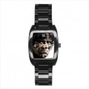 Sylvester Stallone John Rambo - Mens Black Stainless Steel Barrel Style Watch