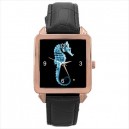 Fringe Glyph - Square Unisex Rose Gold Tone Watch