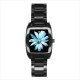 Fringe Glyph - Mens Black Stainless Steel Barrel Style Watch