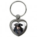 Johnny Depp/Jack Sparrow - Heart Shaped Keyring