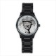 John Wayne - Mens Black Stainless Steel Round Watch