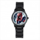 Spiderman - Mens Black Stainless Steel Round Watch