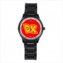 Donkey Kong - Mens Black Stainless Steel Round Watch