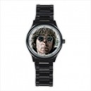 The Beatles John Lennon - Mens Black Stainless Steel Round Watch