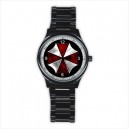 Resident Evil Umbrella Corp - Mens Black Stainless Steel Round Watch