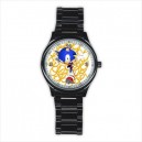 Sonic The Hedgehog - Mens Black Stainless Steel Round Watch