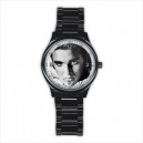 Elvis Presley - Mens Black Stainless Steel Round Watch