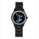 Fringe Glyph - Mens Black Stainless Steel Round Watch