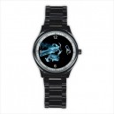 Fringe Glyph - Mens Black Stainless Steel Round Watch