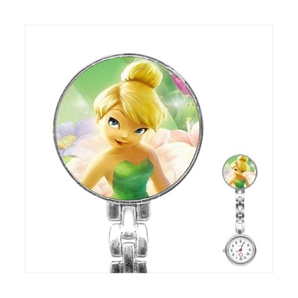 Disney Tinkerbell Stainless Steel Nurses Fob Watch Stars On Stuff