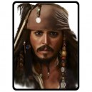 Johnny Depp/Jack Sparrow - Large Throw Fleece Blanket 