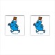 Mr Men Mr Busy - Cufflinks (Square)