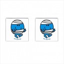 Mr Men Mr Bump - Cufflinks (Square)
