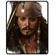 Johnny Depp/Jack Sparrow - Medium Throw Fleece Blanket