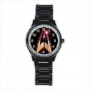Star Trek - Mens Black Stainless Steel Round Watch