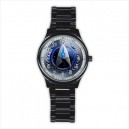Star Trek Federation - Mens Black Stainless Steel Round Watch