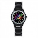 Daft Punk - Mens Black Stainless Steel Round Watch