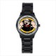 Popeye - Mens Black Stainless Steel Round Watch