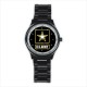 United States Army - Mens Black Stainless Steel Round Watch