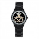 Staffordshire Regiment - Mens Black Stainless Steel Round Watch