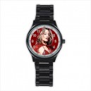 Kylie Minogue - Mens Black Stainless Steel Round Watch