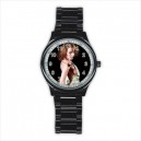 Kylie Minogue - Mens Black Stainless Steel Round Watch