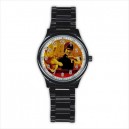 Bruce Lee - Mens Black Stainless Steel Round Watch