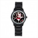Billy Saw Doll - Mens Black Stainless Steel Round Watch