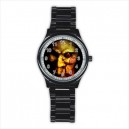 Billy Saw Doll - Mens Black Stainless Steel Round Watch