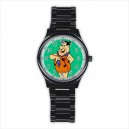 The Flintstones Fred Flintstone - Mens Black Stainless Steel Round Watch